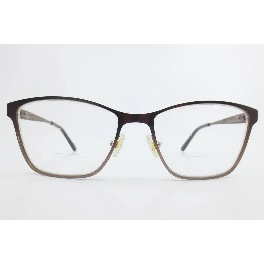 Jill Stuart JS 326 Brown Metallic Cat Eye Eyeglass Frames 52-16-135 JS326
